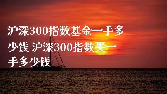 沪深300指数基金一手多少钱 沪深300指数买一手多少钱
