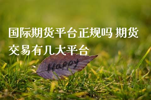 国际期货平台正规吗 期货交易有几大平台