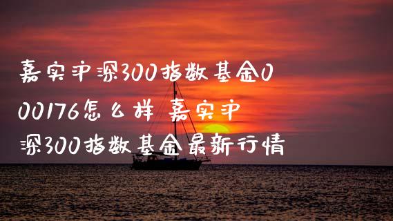 嘉实沪深300指数基金000176怎么样 嘉实沪深300指数基金最新行情