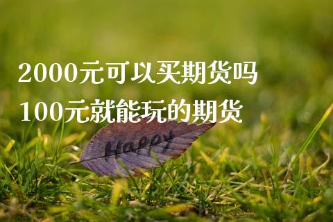 2000元可以买期货吗 100元就能玩的期货