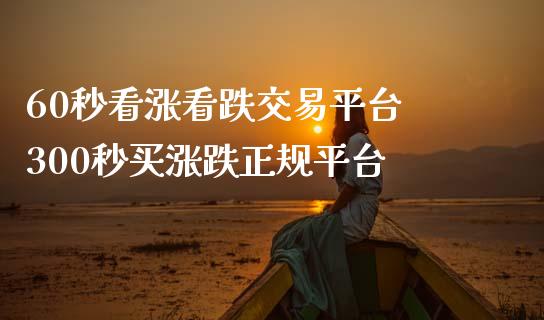 60秒看涨看跌交易平台 300秒买涨跌正规平台