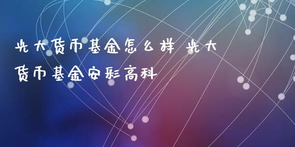 光大货币基金怎么样 光大货币基金安彩高科