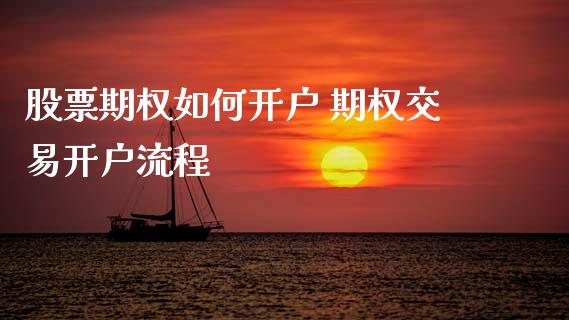 股票期权如何开户 期权交易开户流程