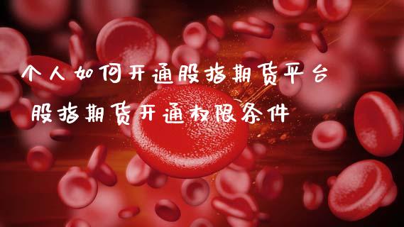 个人如何开通股指期货平台 股指期货开通权限条件
