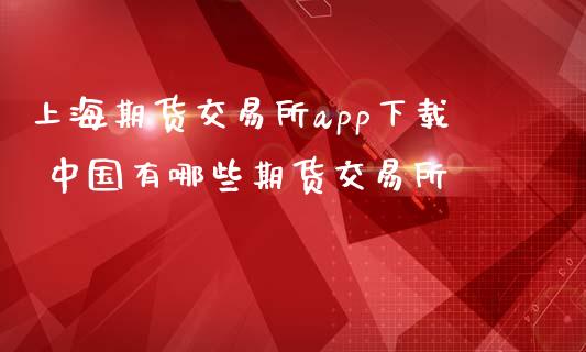 上海期货交易所app下载 中国有哪些期货交易所
