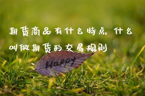 期货商品有什么特点 什么叫做期货的交易规则