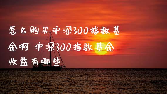 怎么购买沪深300指数基金啊 沪深300指数基金收益有哪些