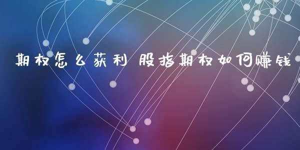 期权怎么获利 股指期权如何赚钱