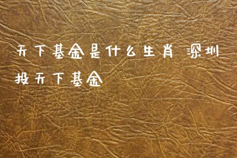天下基金是什么生肖 深圳投天下基金
