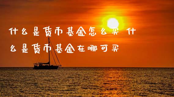 什么是货币基金怎么买 什么是货币基金在哪可买