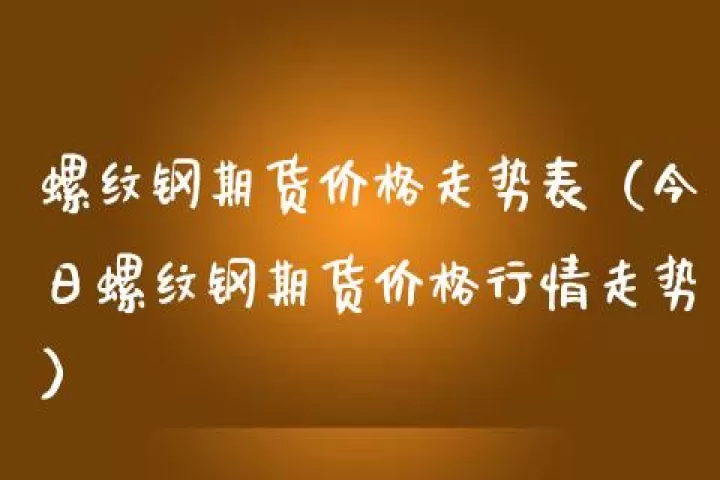 今晚螺纹钢期货行情(今晚螺纹钢最新价格)