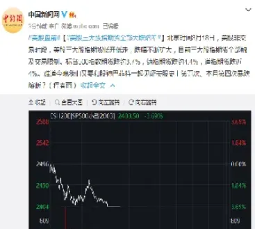 美3大股指期货(美三大股指期货行情)