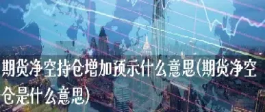 期货净持仓的运用(期货净持仓的运用有哪些)