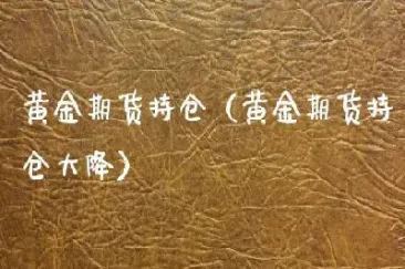 黄金期货涨跌怎么控制的(黄金期货下跌意味着什么)
