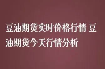 豆油期货资金流入(豆油期货技术分析)