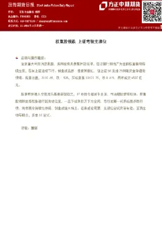 股指期货的权重股(股指期货标的股)