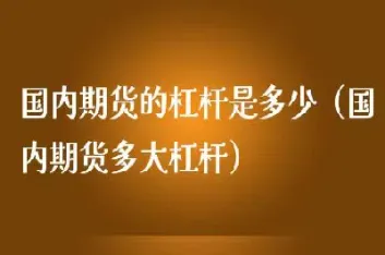 期货国内的杠杆比例(期货1000倍杠杆)