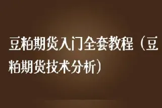 期货入门做大豆(大豆期货交易手续费多少)