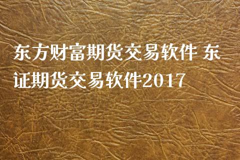 东方财富期货交易软件 期货交易软件2017