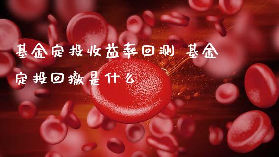 基金定投收益率回测 基金定投回撤是什么