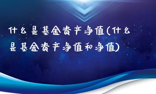 什么是基金资产净值(什么是基金资产净值和净值)