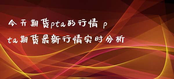 今天期货pta的行情 pta期货最新行情实时分析