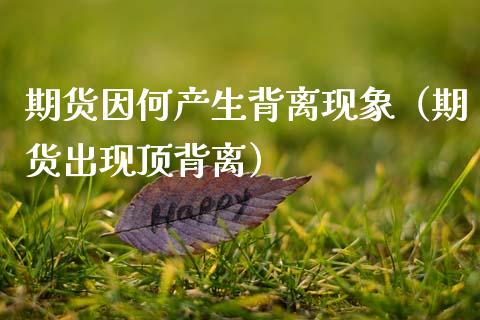 期货因何产生背离现象（期货出现顶背离）