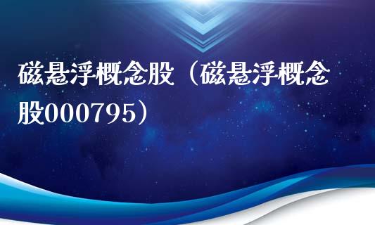 磁悬浮概念股（磁悬浮概念股000795）