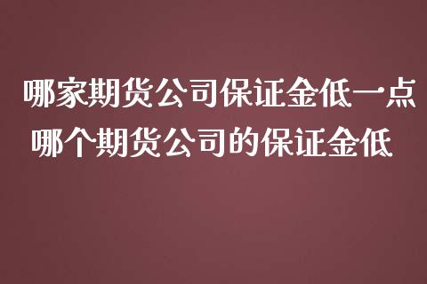 哪家期货公司保证金低一点 哪个期货公司的保证金低_理财百科_第1张_宇龙理财网 哪家期货公司保证金低一点 哪个期货公司的保证金低_https://www.dglong8.com_理财百科_第1张