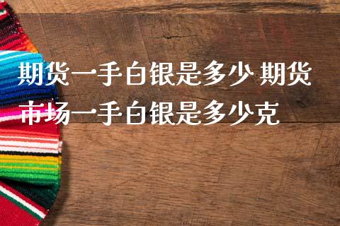 期货一手白银是多少 期货市场一手白银是多少克
