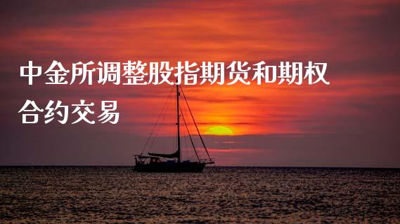 所调整股指期货和期权合约交易