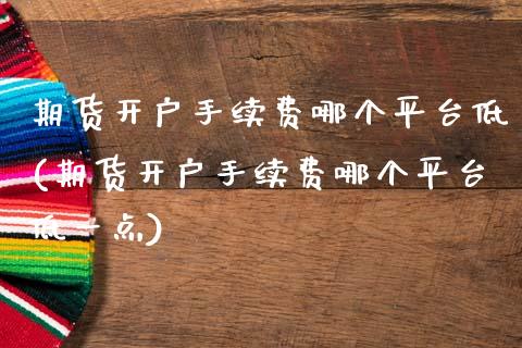 期货开户手续费哪个平台低(期货开户手续费哪个平台低一点)