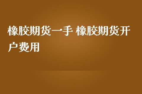 橡胶期货一手 橡胶期货开户费用