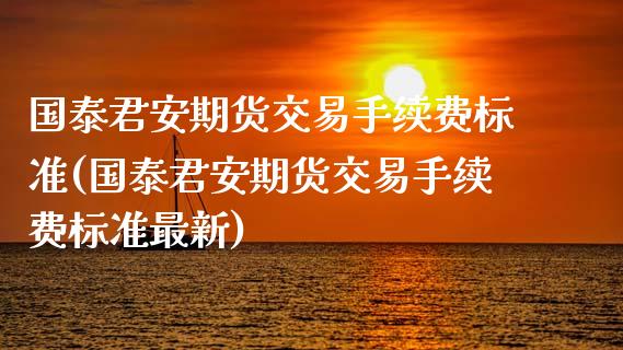 期货交易手续费标准(期货交易手续费标准最新)