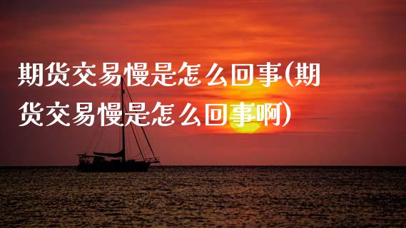 期货交易慢是怎么回事(期货交易慢是怎么回事啊)
