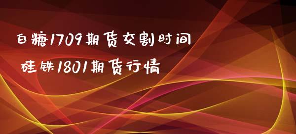 白糖1709期货交割时间 硅铁1801期货行情