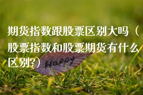期货指数跟股票区别大吗（股票指数和股票期货有什么区别?）