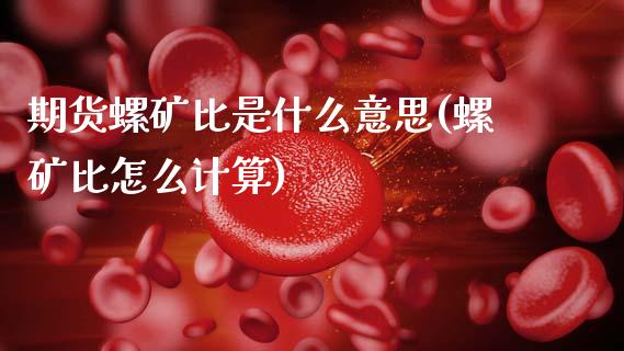 期货螺矿比是什么意思(螺矿比怎么计算)