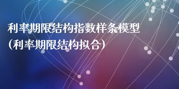 利率期限结构指数样条模型(利率期限结构拟合)