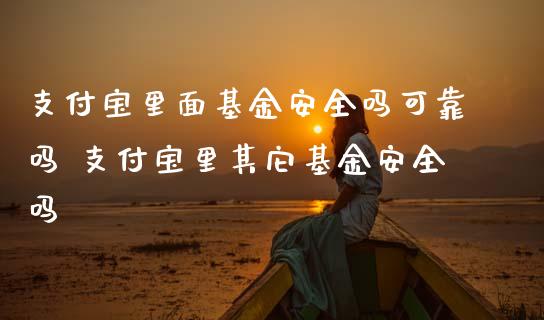 支付宝里面基金安全吗可靠吗 支付宝里其它基金安全吗