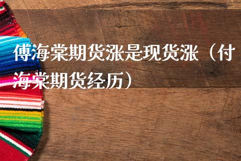 傅海棠期货涨是现货涨（付海棠期货经历）