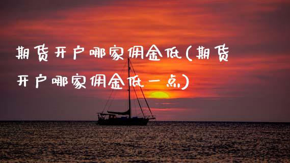期货开户哪家佣金低(期货开户哪家佣金低一点)