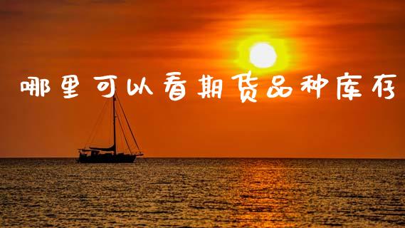 哪里可以看期货品种库存