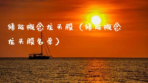 储能概念龙头股（储能概念龙头股名单）