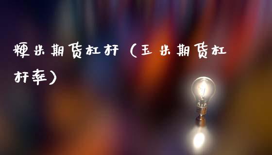 粳米期货杠杆（玉米期货杠杆率）