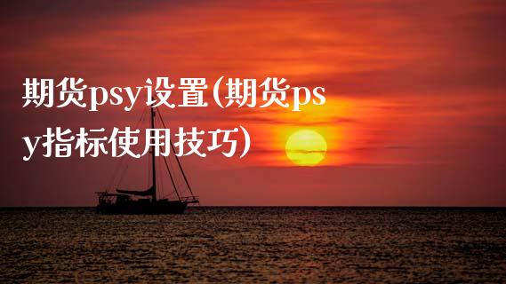 期货psy设置(期货psy指标使用技巧)