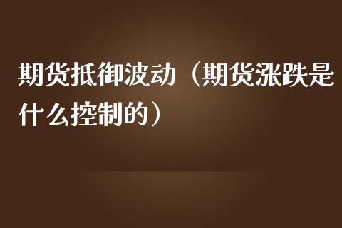 期货抵御波动（期货涨跌是什么控制的）