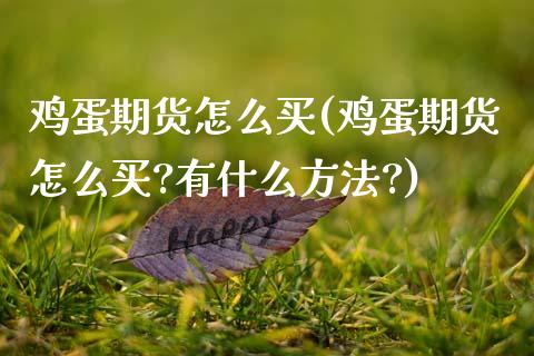 鸡蛋期货怎么买(鸡蛋期货怎么买?有什么方法?)