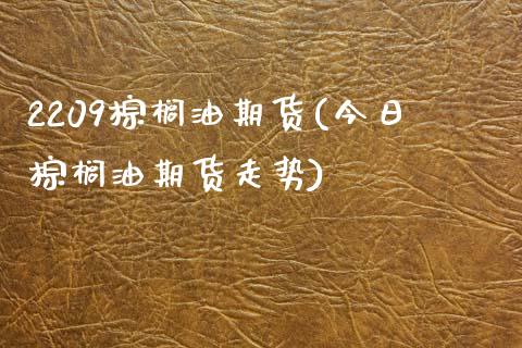 2209棕榈油期货(今日棕榈油期货走势)