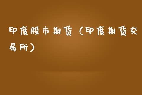 印度股市期货（印度期货交易所）